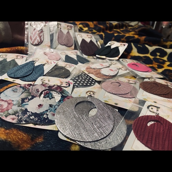 Leather Earrings - Picture 3 of 14